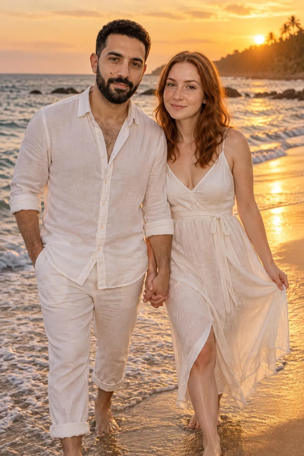 Anniversary photo idea: the honeymoon beach, again